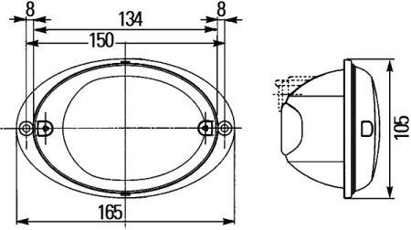 Indicator light Hella 2BE 343 130-657