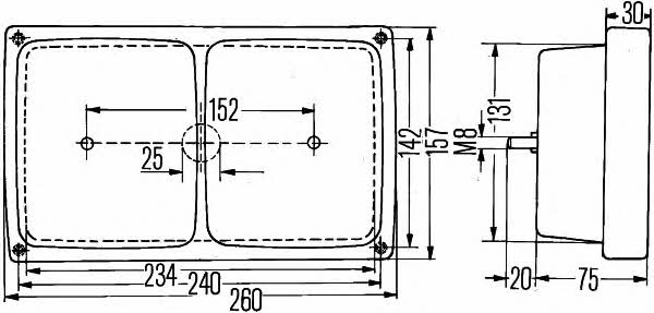 Combination Rearlight Hella 2DB 004 431-061