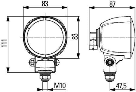 Additional light headlight Hella 1G0 996 176-041