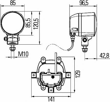 Additional light headlight Hella 1G0 996 176-361