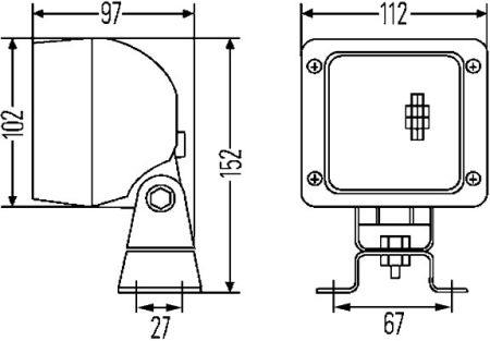 Additional light headlight Hella 1GA 007 506-011