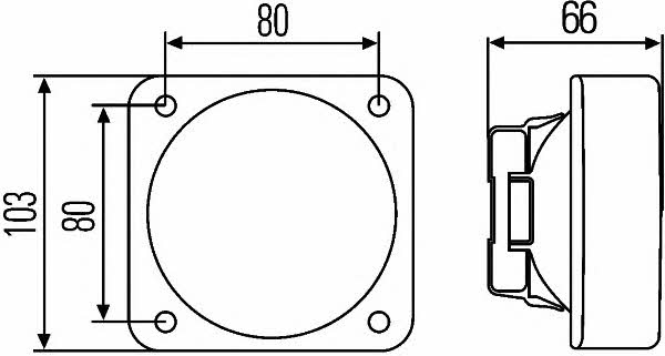 Additional light headlight Hella 1GA 996 020-001