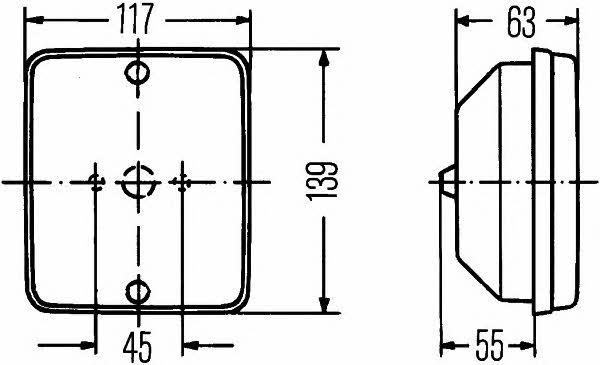 Indicator light Hella 2BA 003 236-021