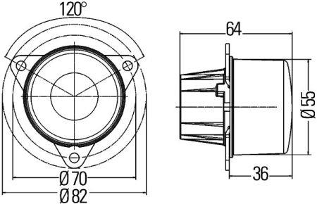 Indicator light Hella 2BA 011 172-421