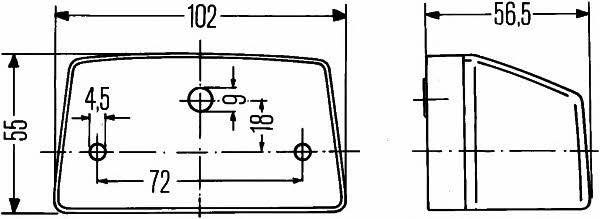 License lamp Hella 2KA 003 389-081