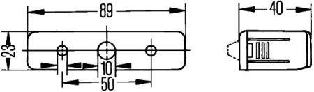 License lamp Hella 2KA 006 896-001