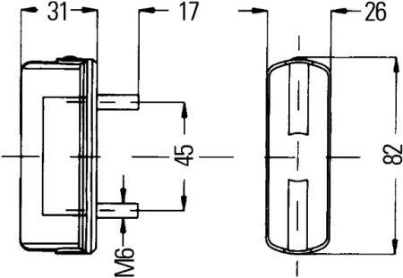 Hella 2KA 997 011-021 License lamp 2KA997011021