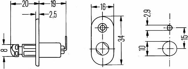 Door end Hella 6ZF 004 365-041