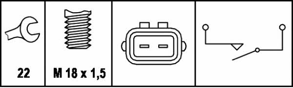 Hella 6ZF 008 621-001 Reverse gear sensor 6ZF008621001