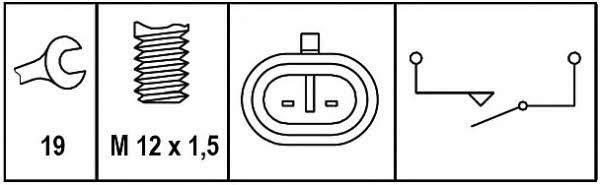 Reverse light switch Hella 6ZF 008 621-261