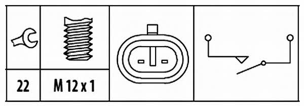 Reverse light switch Hella 6ZF 181 612-021