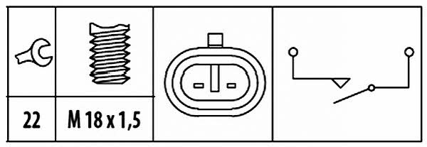 Reverse gear sensor Hella 6ZF 181 612-111