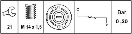 Oil pressure sensor Hella 6ZL 009 600-051