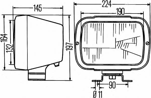 Headlight left Hella 1AE 004 234-001