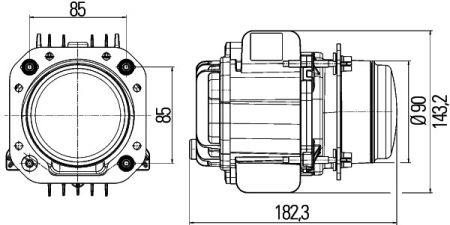 Headlight left Hella 1AL 010 820-021