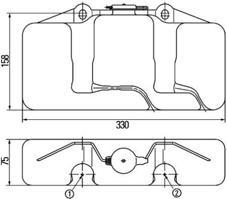 Washer tank Hella 8BW 003 443-011