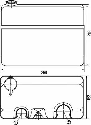 Hella 8BW 003 966-087 Washer tank 8BW003966087 8BW003966087 Hella Washer tank