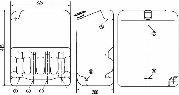 Washer tank Hella 8BW 007 757-037