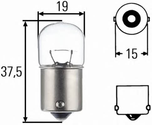 Hella 8GA 002 071-258 Glow bulb R10W 24V 10W 8GA002071258