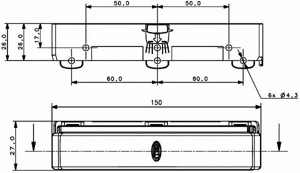 Daytime running lights (DRL) Hella 2PT 980 970-871