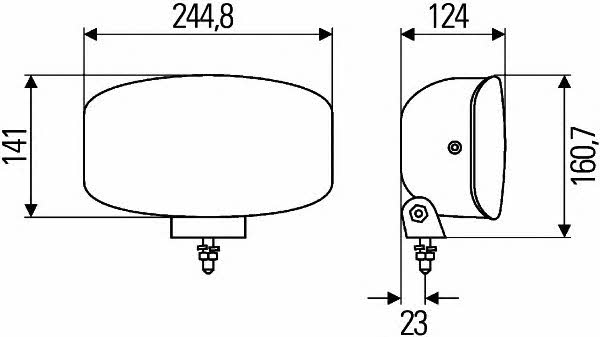 High beam right Hella 1FE 008 773-021