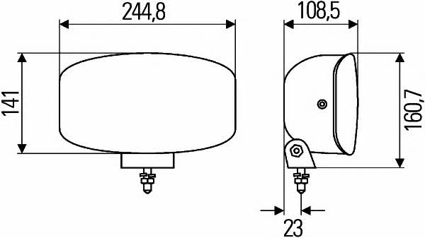 High beam right Hella 1FE 008 773-081