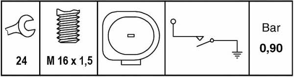 Oil pressure sensor Hella 6ZL 003 259-721
