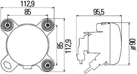 1K0247043157 Hella Headlight right