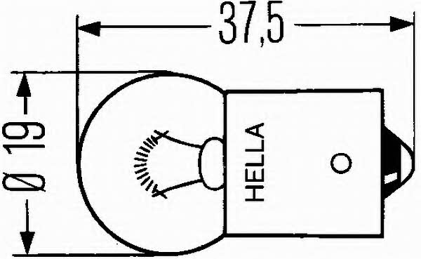 Glow bulb R5W 12V 5W Hella 8GA 002 071-121