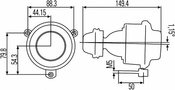 Fog lamp Hella 1NL 007 186-061