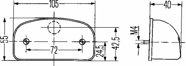 License lamp Hella 2KA 001 386-231