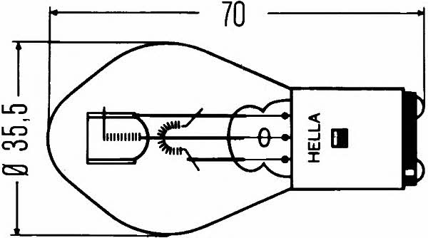 8GD002084251 Hella Halogen lamp 24V S2 45/40W