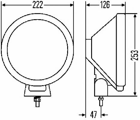 High beam left Hella 1F8 006 800-191