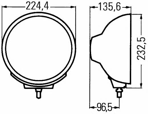 High beam right Hella 1F8 007 560-621