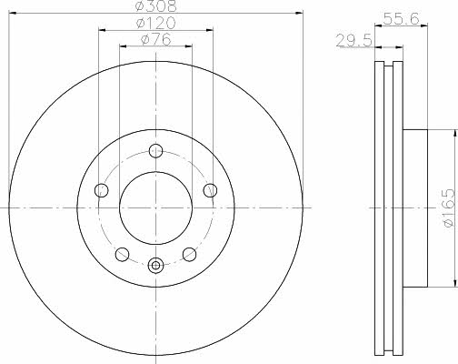 Hella-Pagid 8DD 355 109-651 Brake disc 8DD355109651