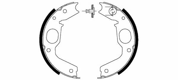 Hella-Pagid 8DA 355 050-281 Parking brake shoes 8DA355050281