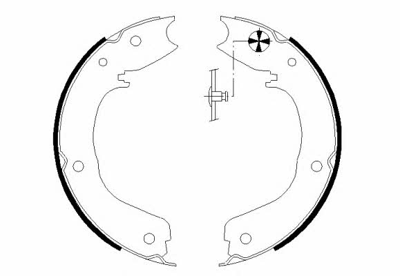 Hella-Pagid 8DA 355 050-701 Parking brake shoes 8DA355050701