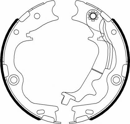 Hella-Pagid 8DA 355 051-091 Parking brake shoes 8DA355051091