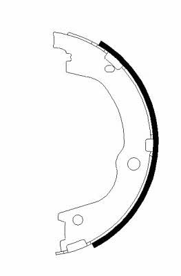 Hella-Pagid 8DA 355 051-111 Parking brake shoes 8DA355051111