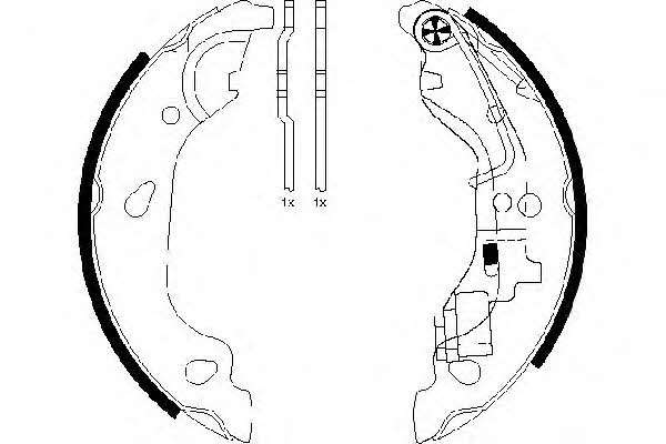 Hella-Pagid 8DB 355 002-581 Brake shoe set 8DB355002581