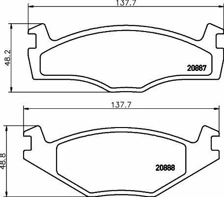 Hella-Pagid 8DB 355 017-501 Brake Pad Set, disc brake 8DB355017501