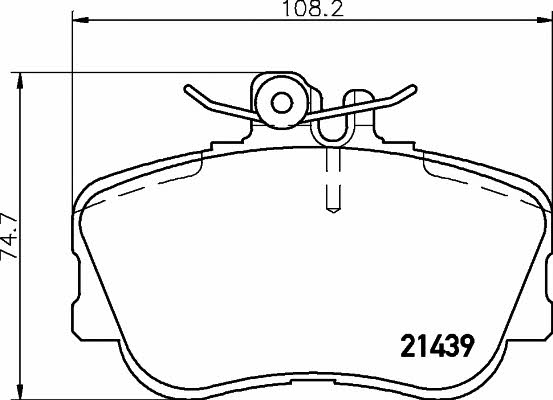 Hella-Pagid 8DB 355 018-041 Brake pad set 8DB355018041 8DB355018041 Hella-Pagid Brake pad set