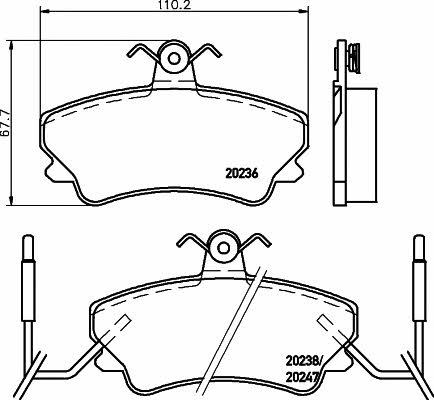 Hella-Pagid 8DB 355 019-171 Brake Pad Set, disc brake 8DB355019171