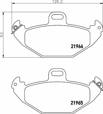 Hella-Pagid 8DB 355 019-351 Brake Pad Set, disc brake 8DB355019351