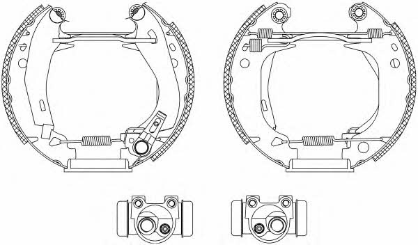 Hella-Pagid 8DB 355 003-661 Brake shoe set 8DB355003661