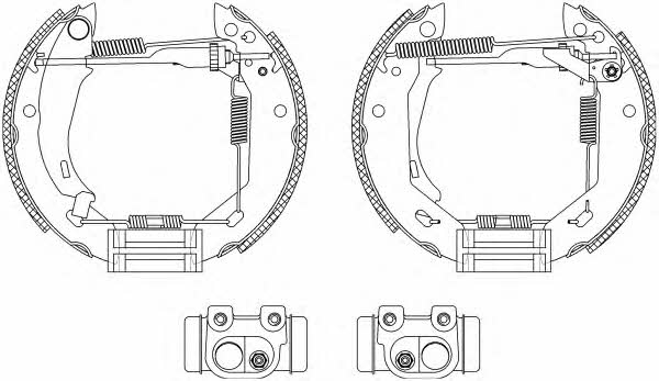 Hella-Pagid 8DB 355 003-671 Brake shoe set 8DB355003671