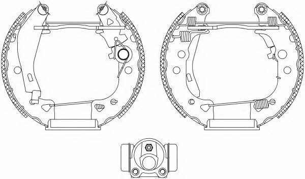 Hella-Pagid 8DB 355 003-801 Brake shoe set 8DB355003801