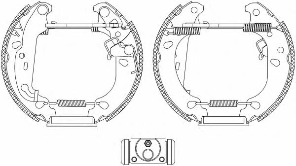 Hella-Pagid 8DB 355 004-811 Brake shoe set 8DB355004811