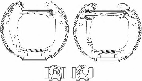 Hella-Pagid 8DB 355 005-161 Brake shoe set 8DB355005161