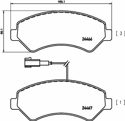 Hella-Pagid 8DB 355 019-901 Brake pad set 8DB355019901 8DB355019901 Hella-Pagid Brake pad set